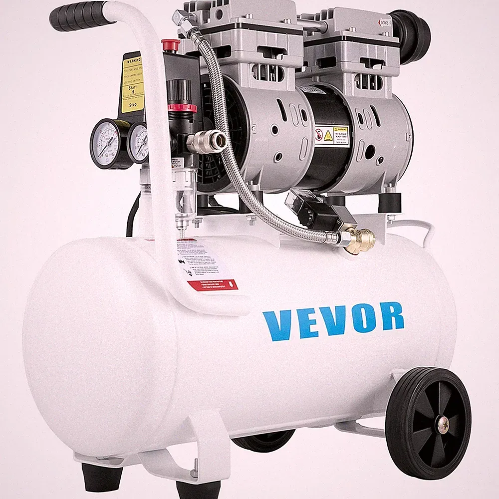 1 HP Portable Air Compressor 6.6 Gallon 750W 115 PSI Ultra Quiet Compressor