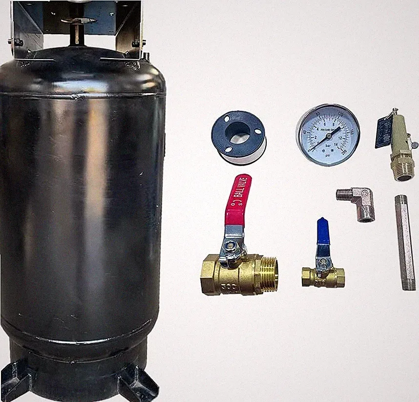 80 Gallon Industrial Air Compressor Receiver Vertical Air Tank W/ Accessary Kit