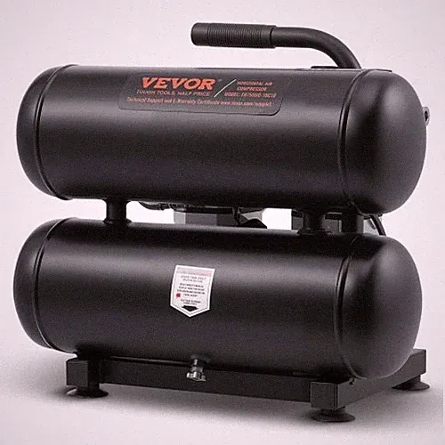 Air Compressor, 4.6 Gallon Steel Tank, 1HP 2.2 CFM@90 PSI Oil Free Air Compresso