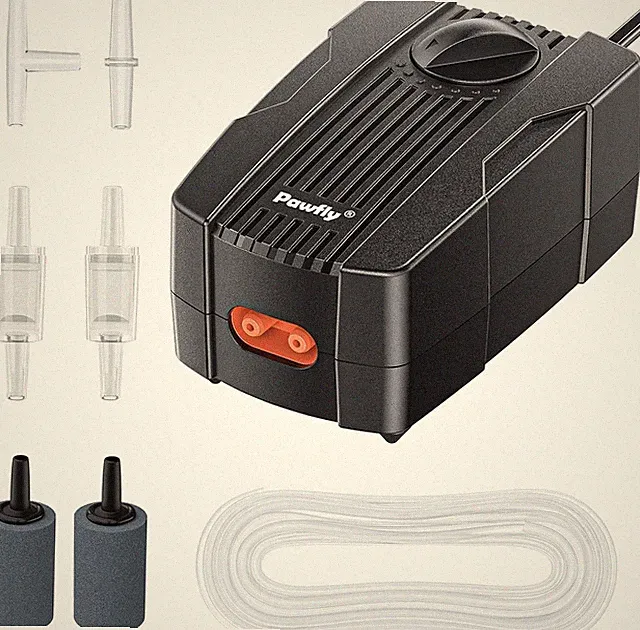 Aquarium Air Pump Oxygen Pump for 10-200 Gallon Fish Tanks Buckets Dual Outlet A