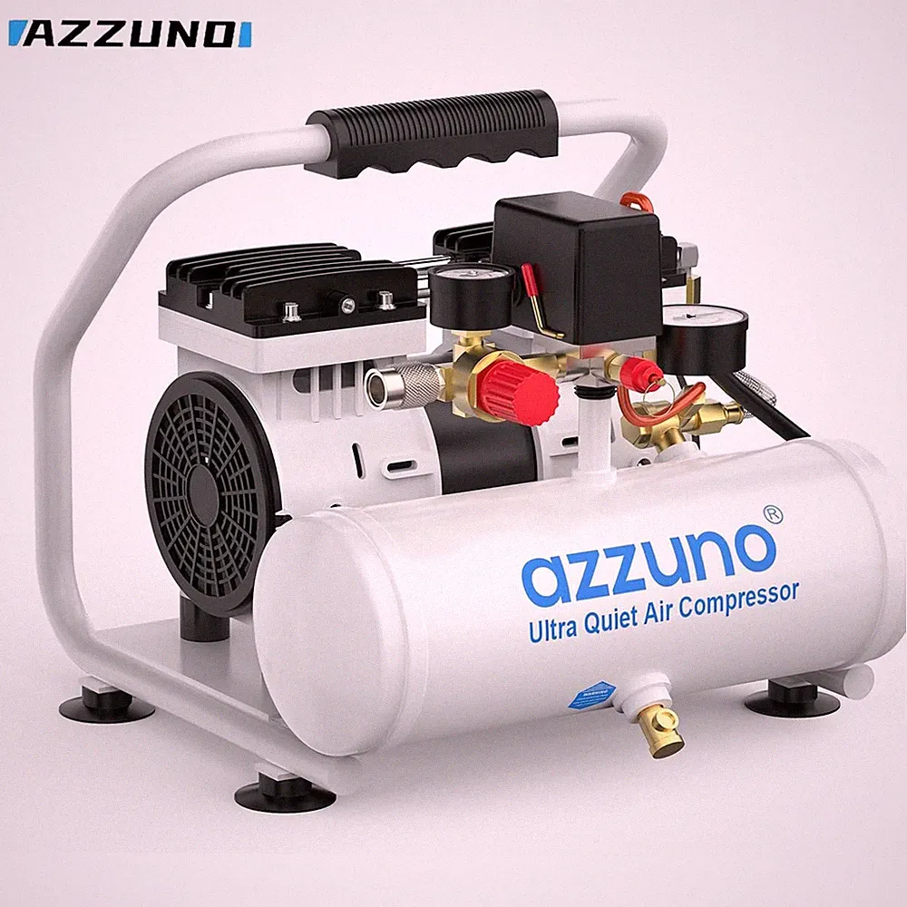 AZZUNO Air Compressor 1 Gallon 1.6CFM@90PSI Oil Free 60dB Ultra Quiet Compressor