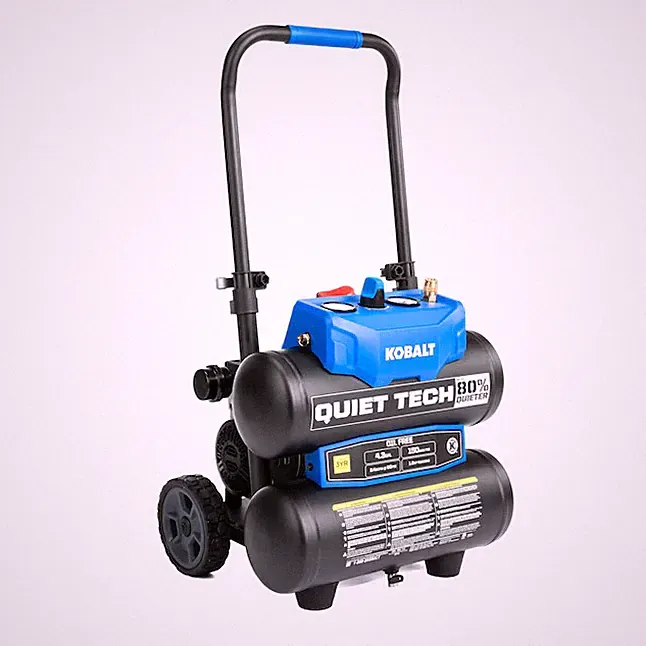 Kobalt QUIET TECH 4.3-Gallon Portable Electric 150 PSI Twin stack Air Compressor