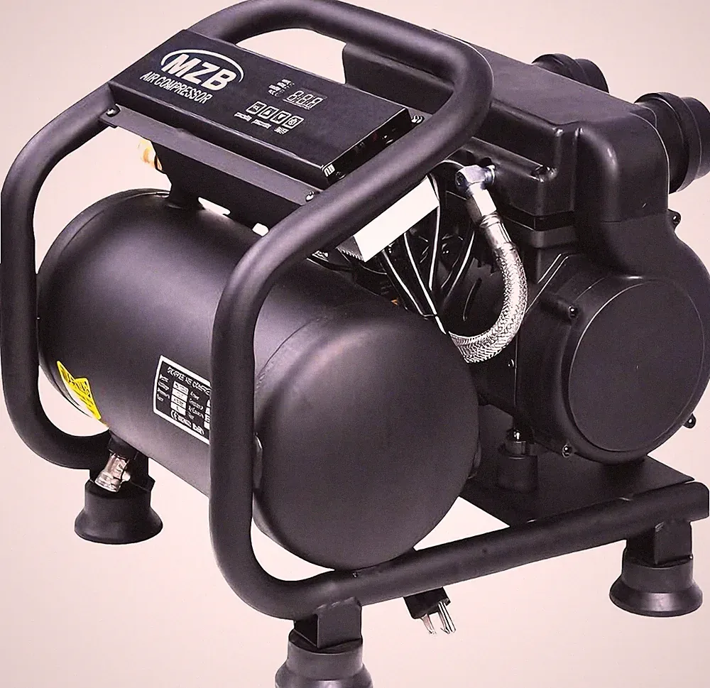 Oil-Free 1.6 Gallon Ultra Quiet 70dB Air Compressor, 110V/60Hz Steel Tanks