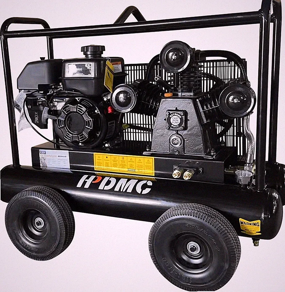 Portable Piston Air Compressor 6.5HP 125Psi 17Cfm KOHLER Engine 9 Gallons Tank