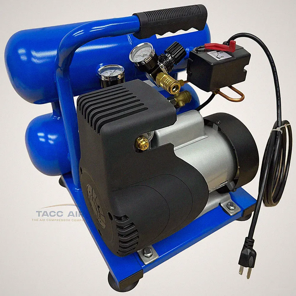 Puma LA-5721 1.5 HP 2-Gallon Oil-Free Twin Stack Portable Carry Air Compressor