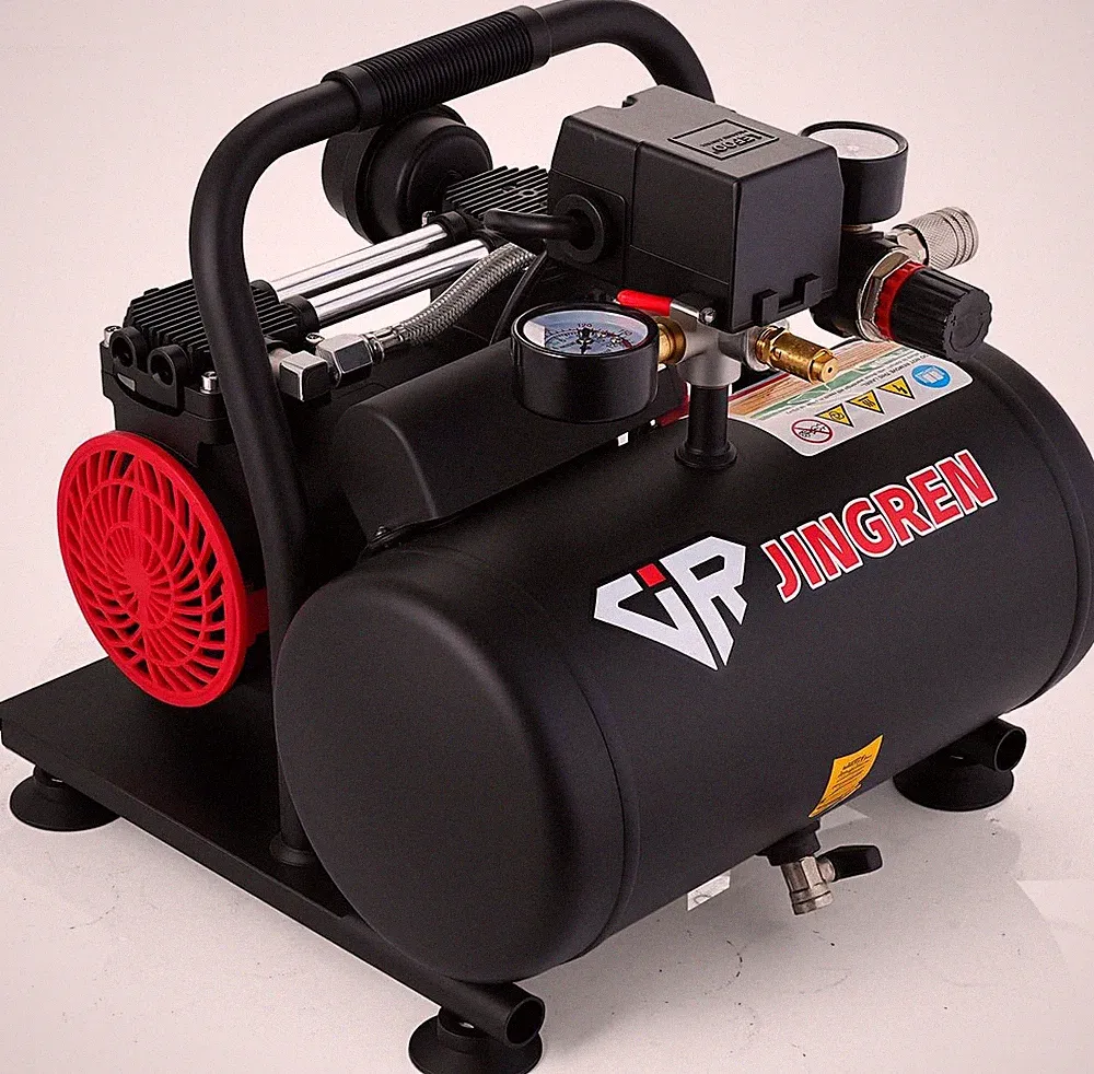 Quiet Air Compressor,1 Gallon Steel Tank,1Hp, 1.65CFM @ 90PSI Oil Free Air Compr