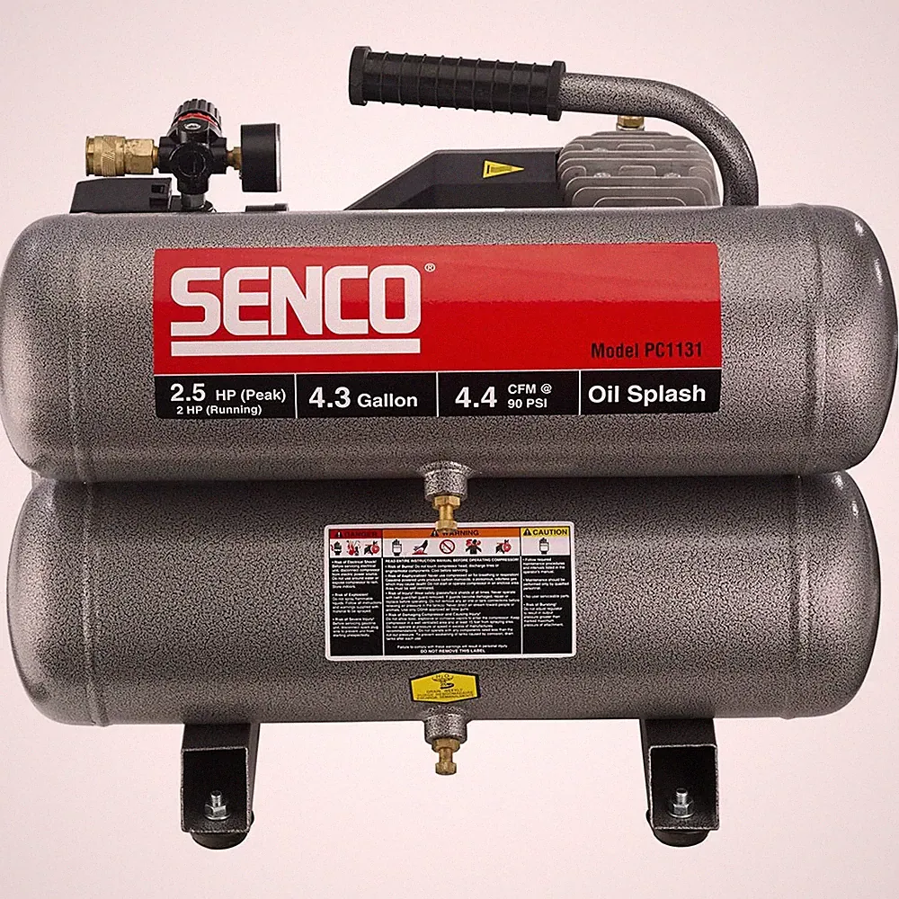 SENCO PC1131 2HP 4.3 Gal Electric Oil-Lube Twin Stack Air Compressor